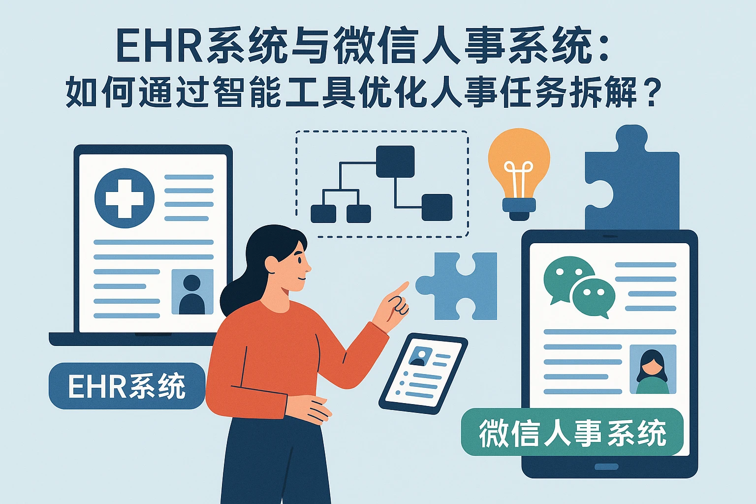 EHR系统与微信人事系统：如何通过智能工具优化人事任务拆解？