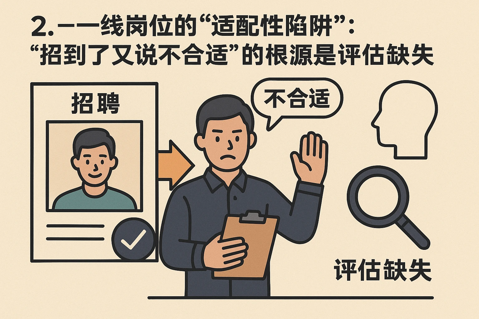 2. 一线岗位的“适配性陷阱”：“招到了又说不合适”的根源是评估缺失