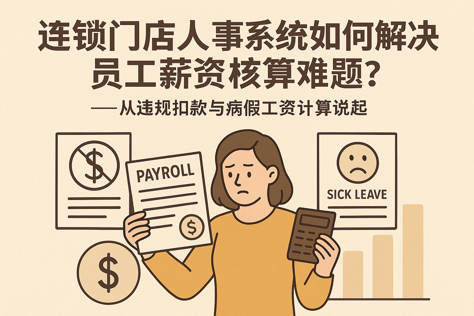 连锁门店人事系统如何解决员工薪资核算难题?——从违规扣款与病假工资计算说起