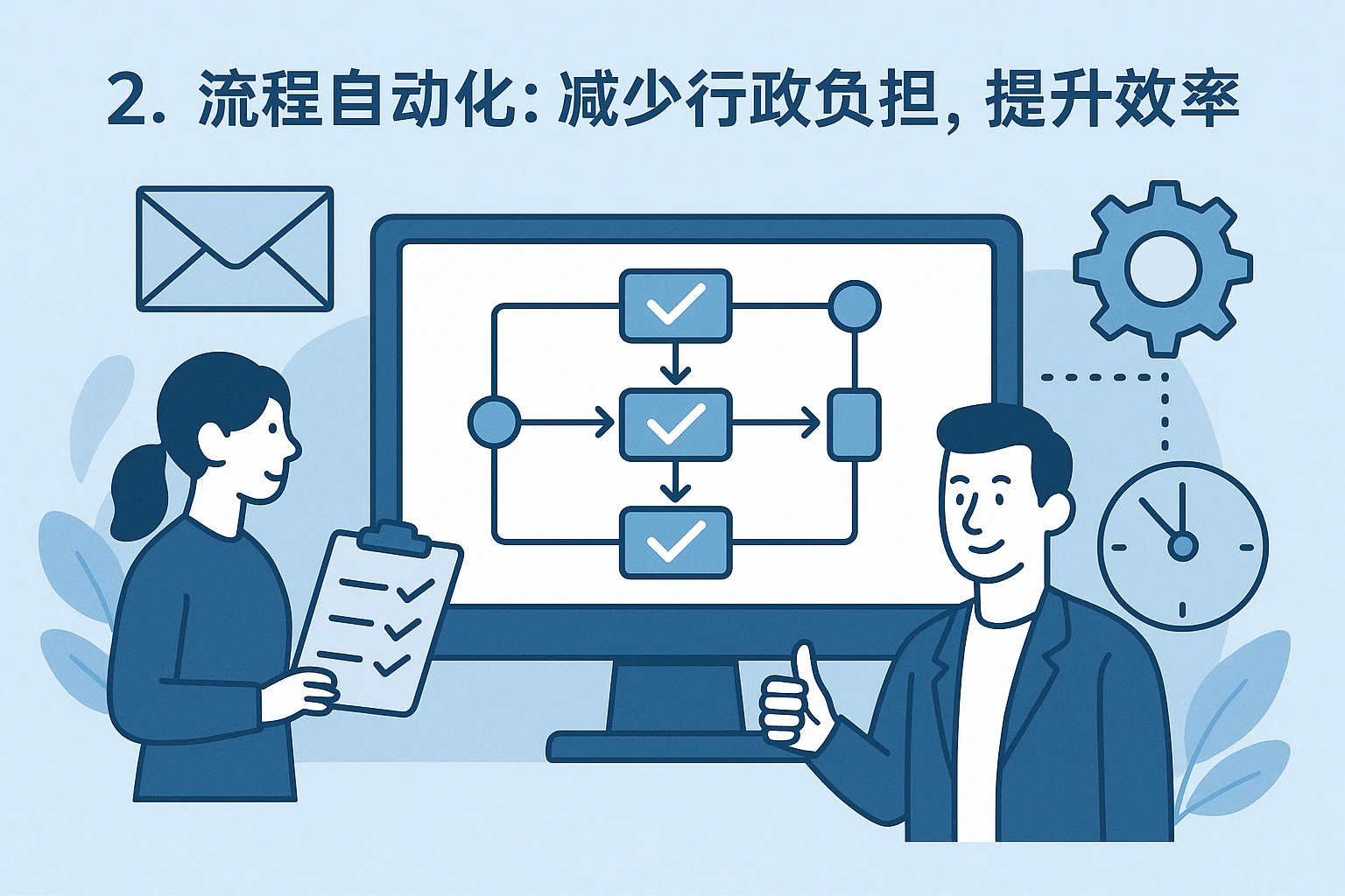 2. 流程自动化：减少行政负担，提升效率