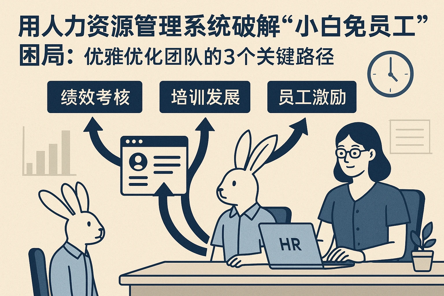 用人力资源管理系统破解“小白兔员工”困局:优雅优化团队的3个关键路径