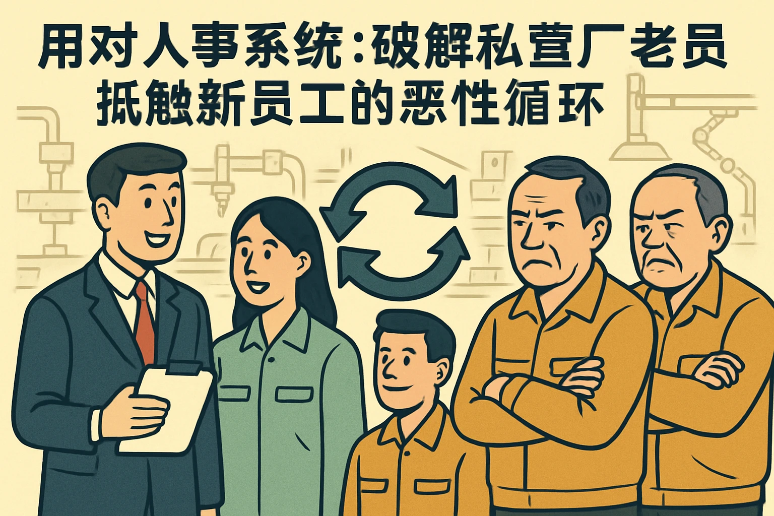 用对人事系统:破解私营厂老员工抵触新员工的恶性循环