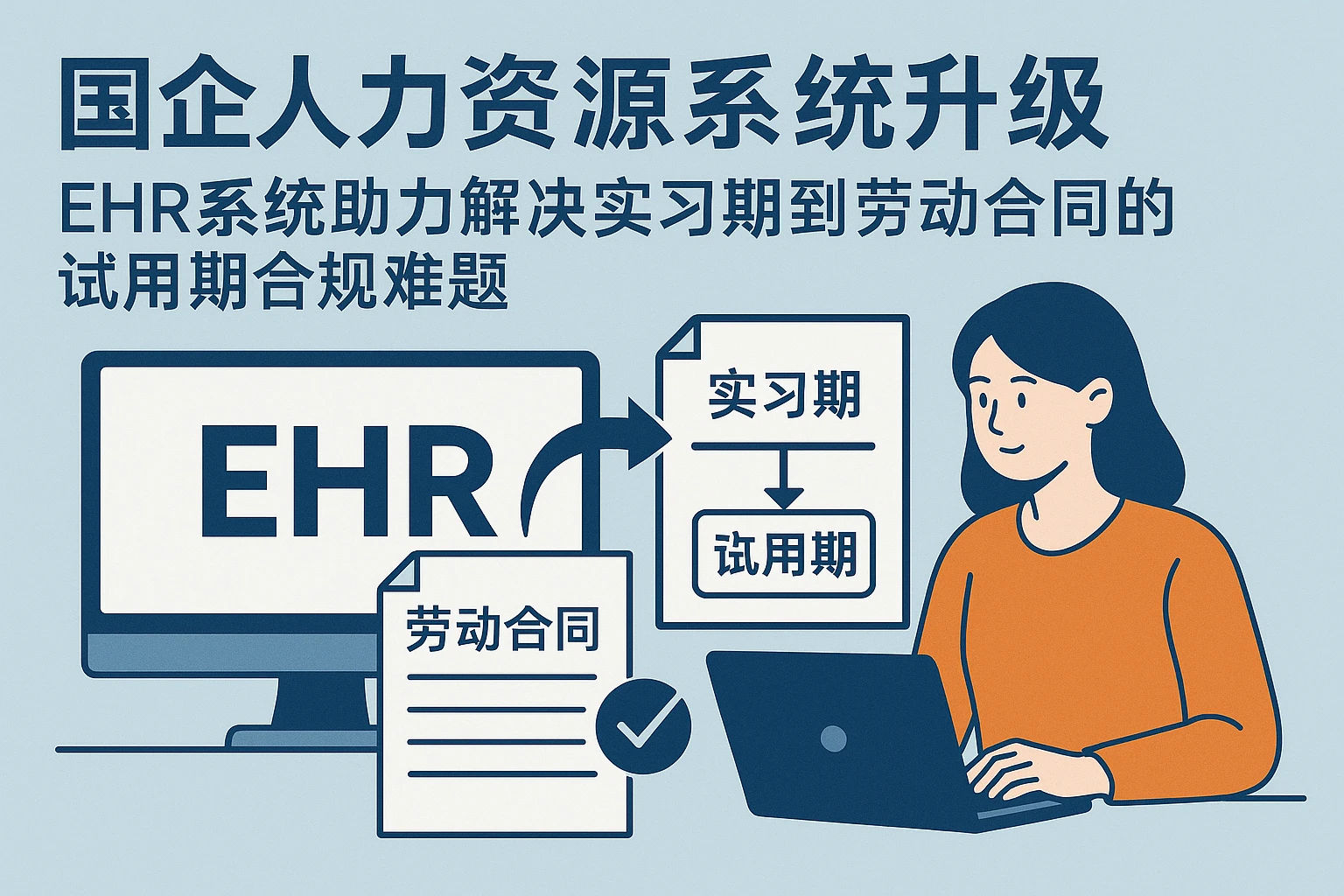 国企人力资源系统升级：EHR系统助力解决实习期到劳动合同的试用期合规难题