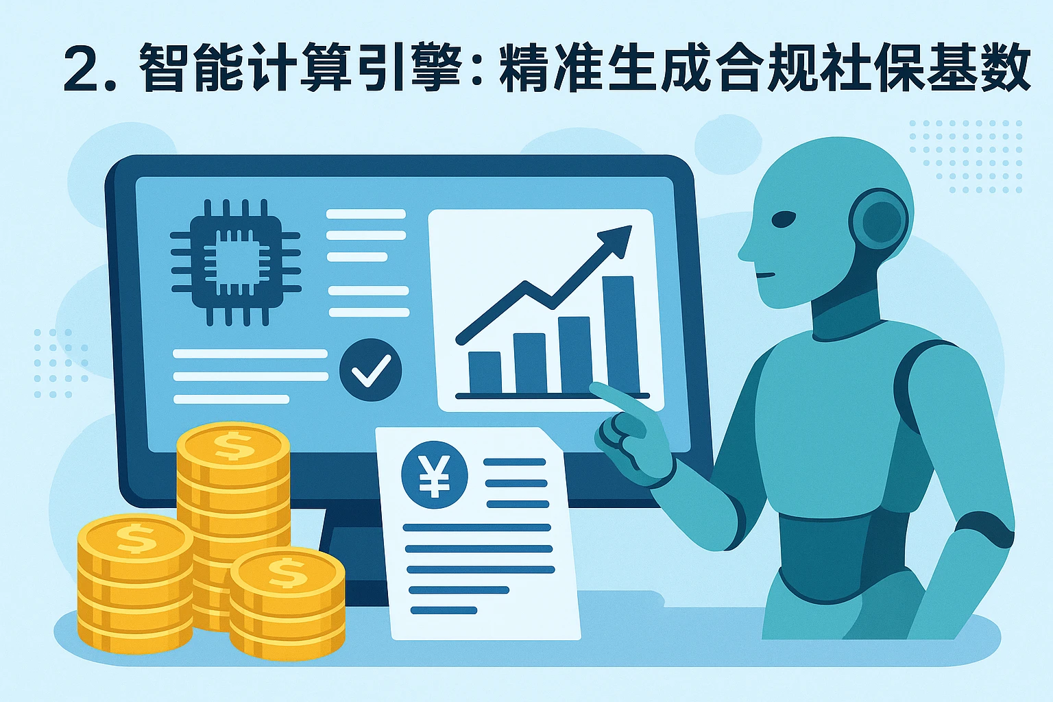 2. 智能计算引擎:精准生成合规社保基数