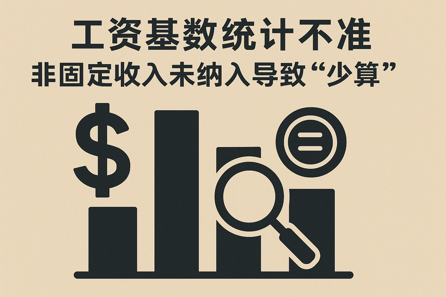 2. 工资基数统计不准：非固定收入未纳入导致“少算”