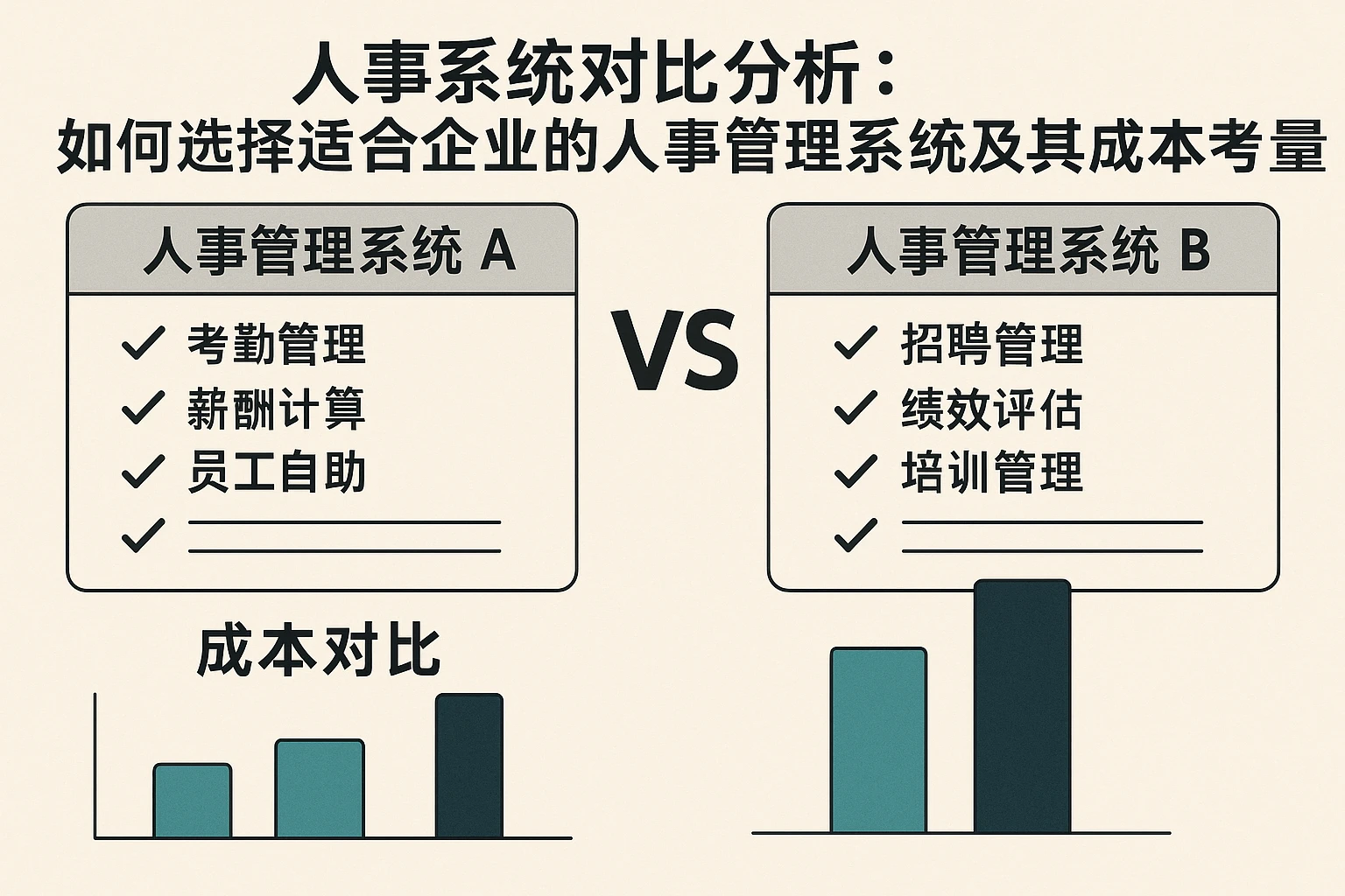 人事系统对比分析:如何选择适合企业的人事管理系统及其成本考量