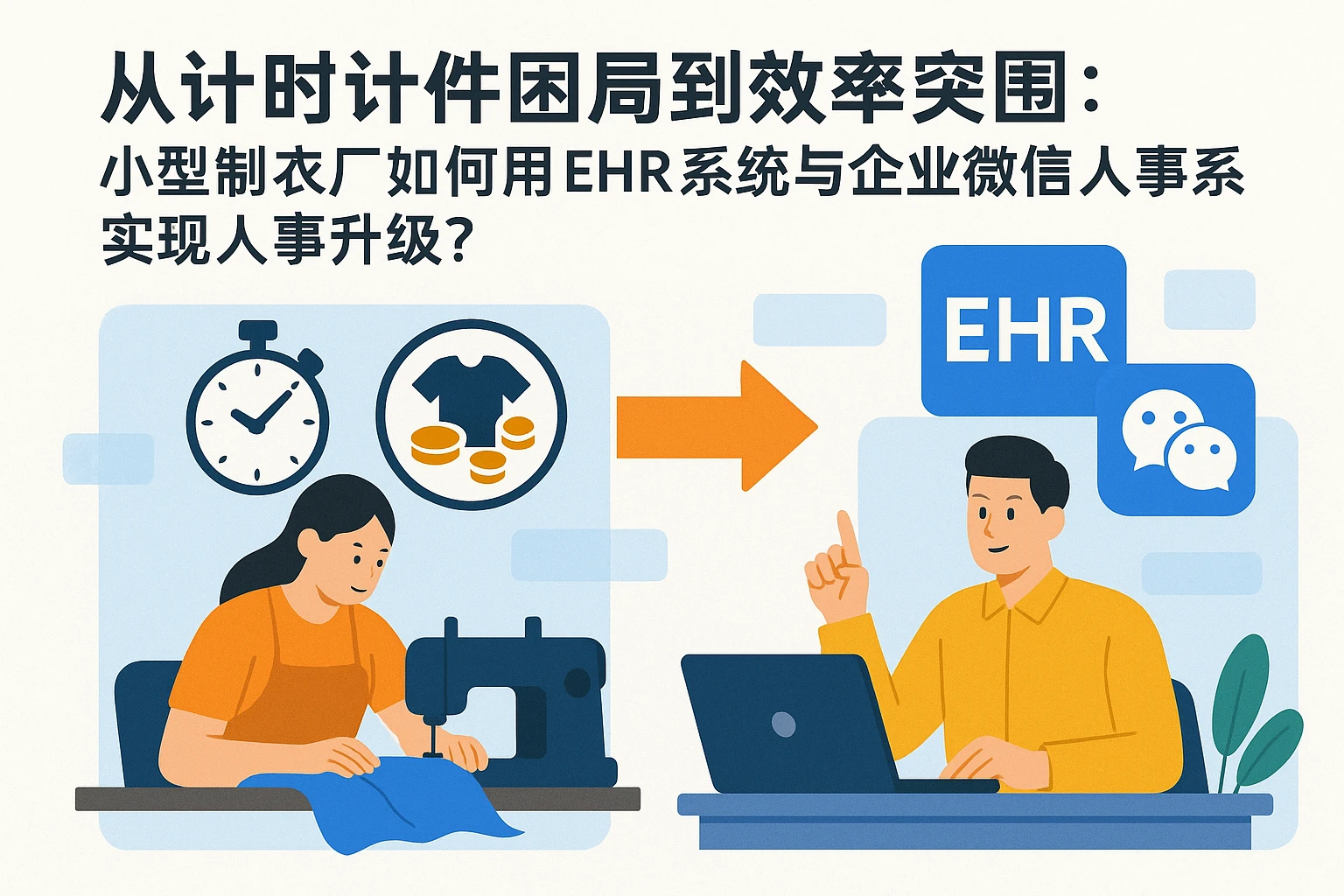 从计时计件困局到效率突围：小型制衣厂如何用EHR系统与企业微信人事系统实现人事升级？