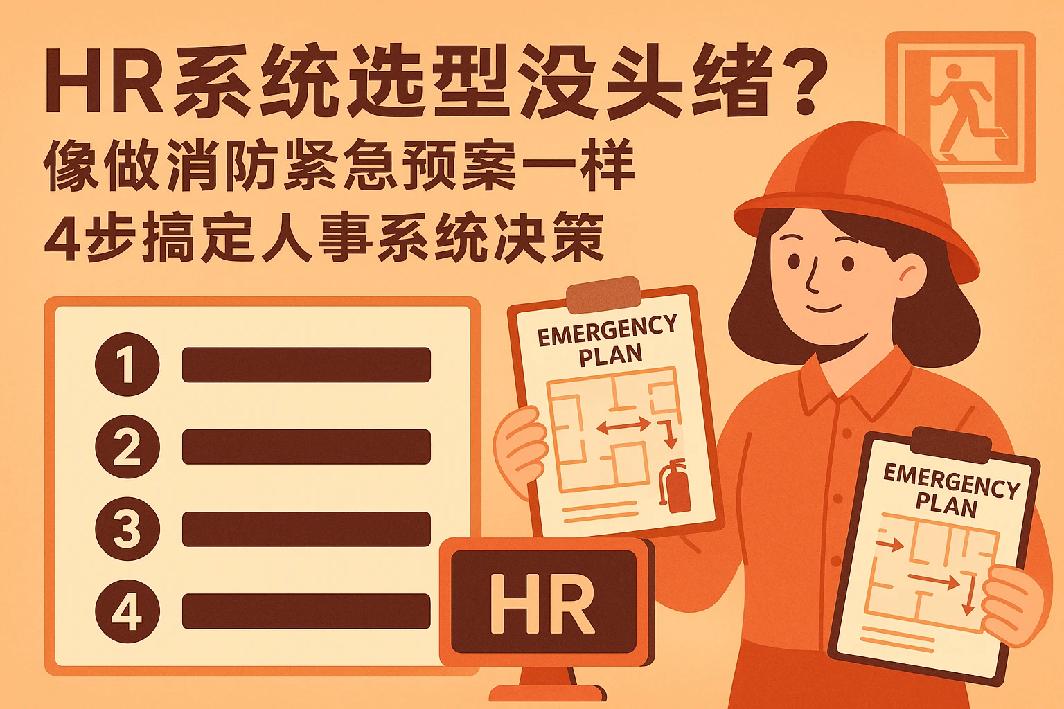 HR系统选型没头绪？像做消防紧急预案一样，4步搞定人事系统决策
