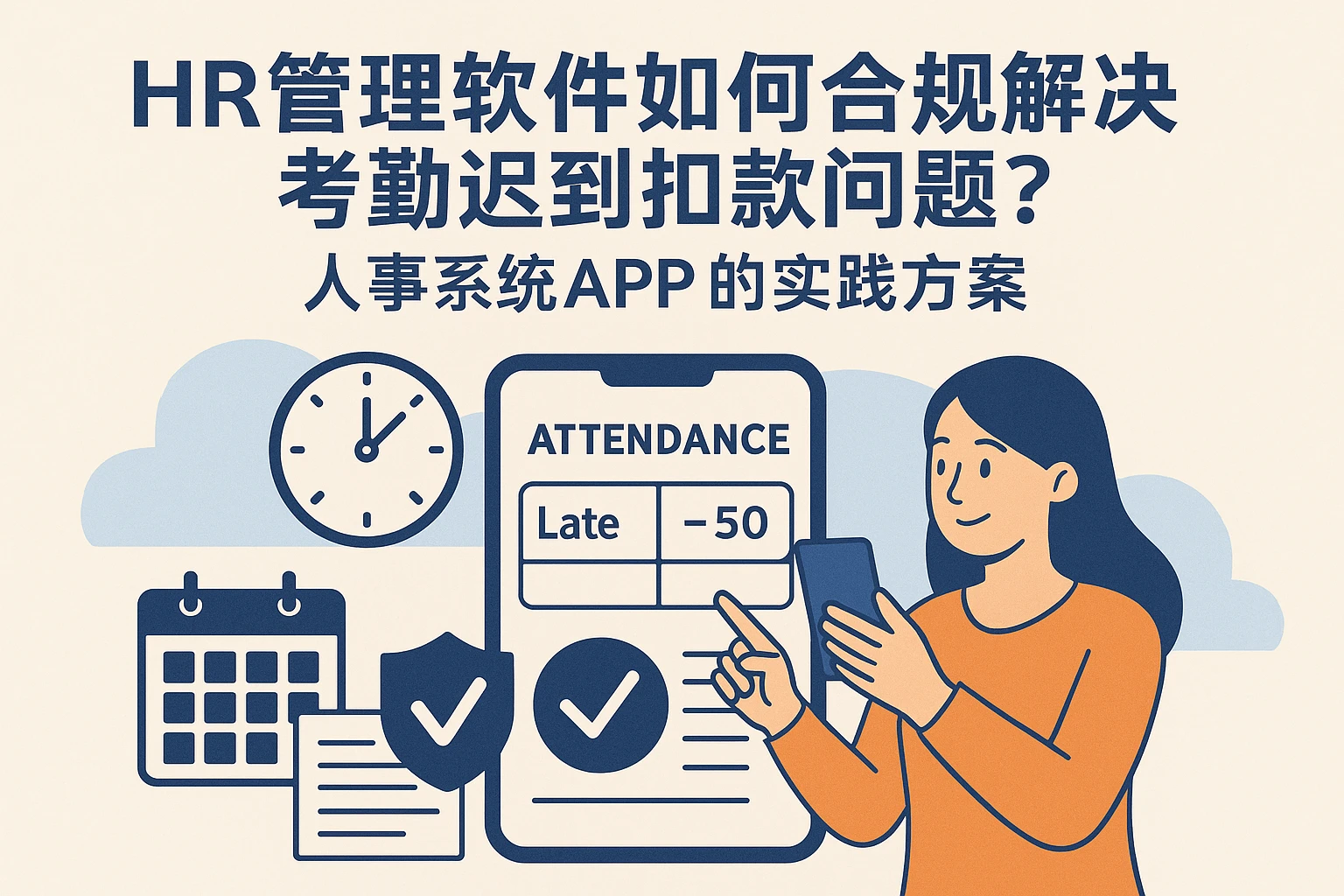 HR管理软件如何合规解决考勤迟到扣款问题?人事系统APP的实践方案