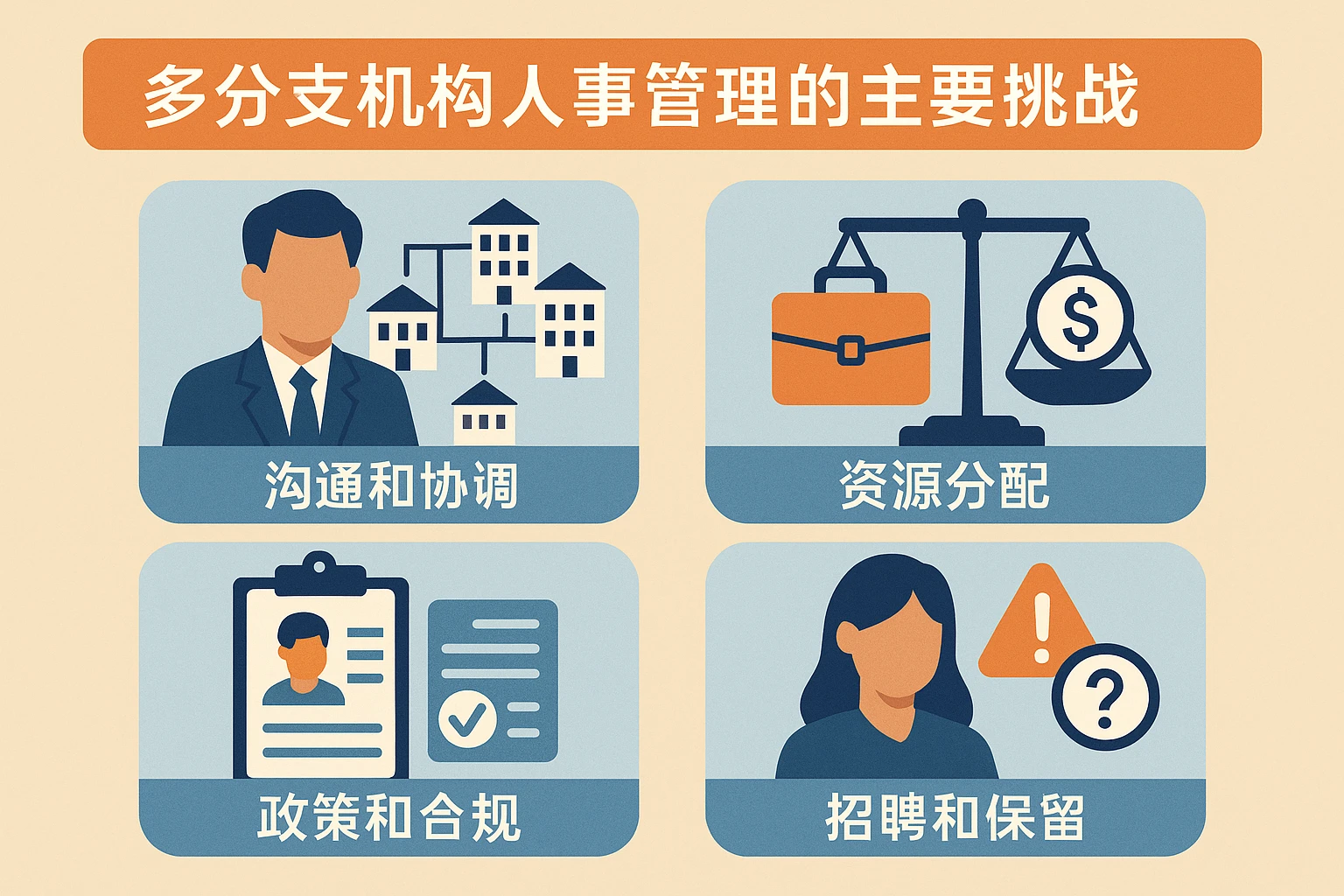 多分支机构人事管理的主要挑战