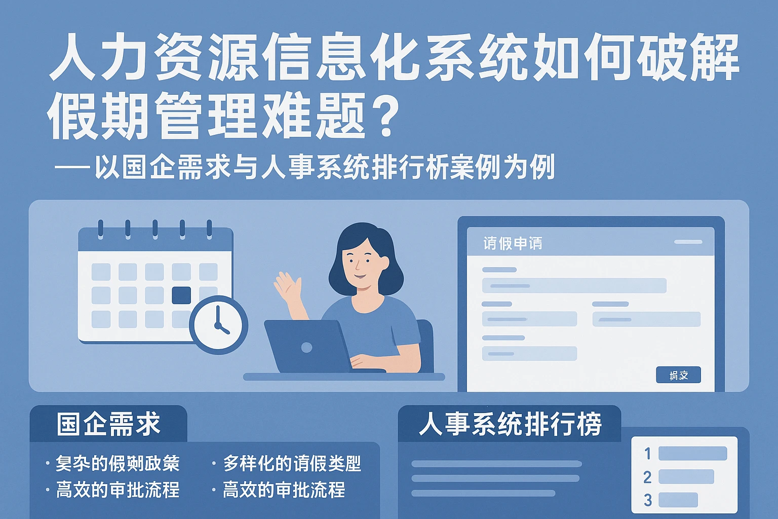 人力资源信息化系统如何破解假期管理难题?——以国企需求与人事系统排行榜案例为例