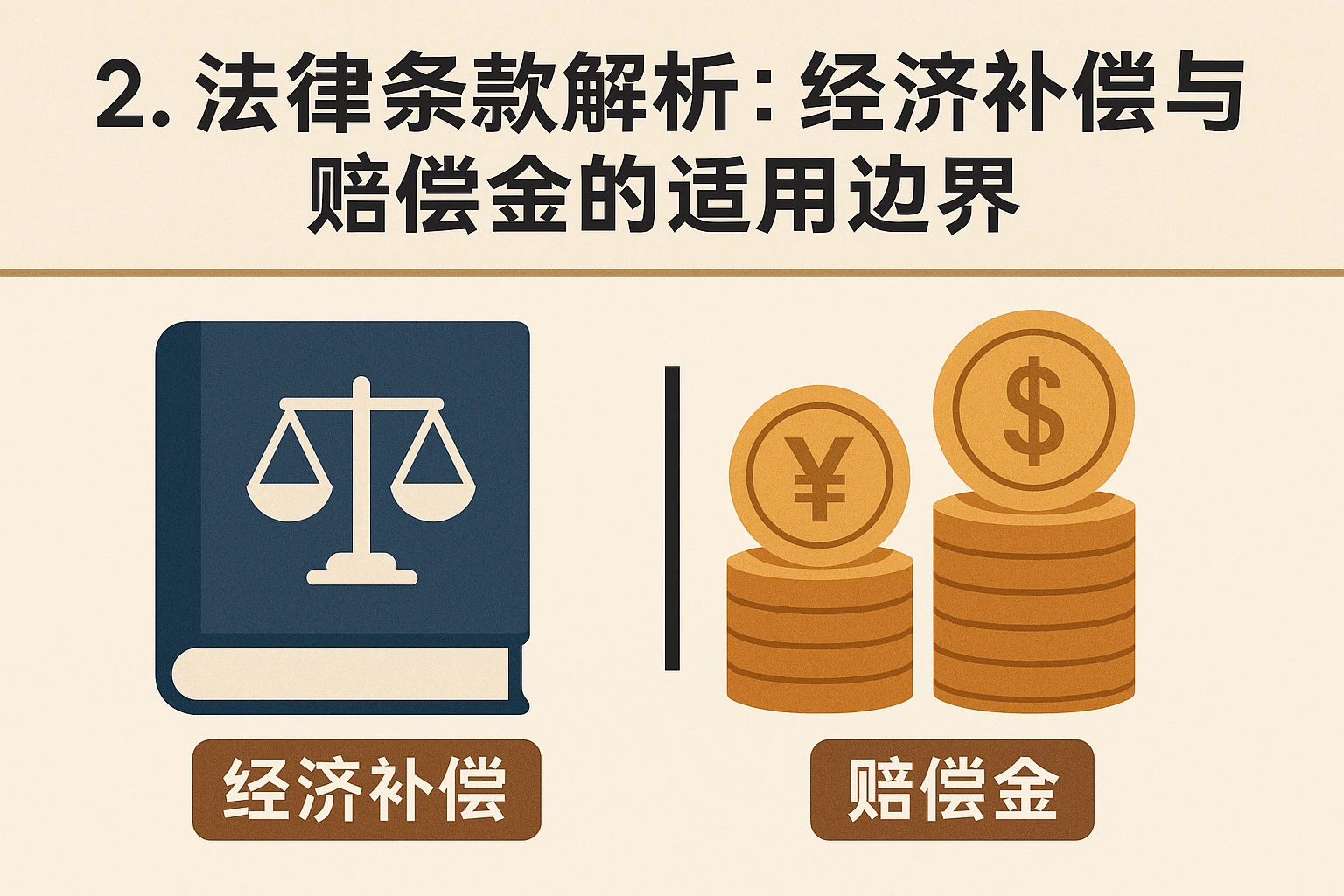 2. 法律条款解析：经济补偿与赔偿金的适用边界