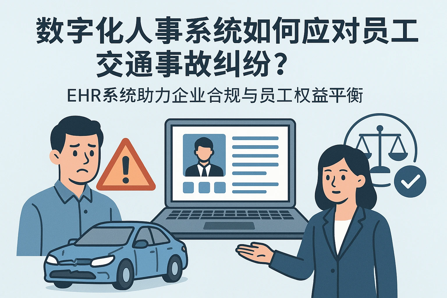 数字化人事系统如何应对员工交通事故纠纷?EHR系统助力企业合规与员工权益平衡