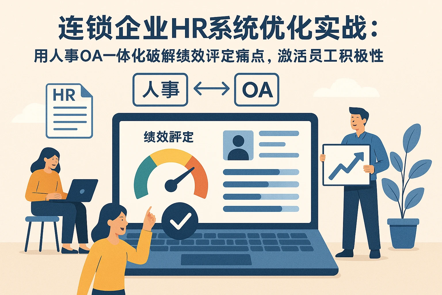 连锁企业HR系统优化实战：用人事OA一体化破解绩效评定痛点，激活员工积极性