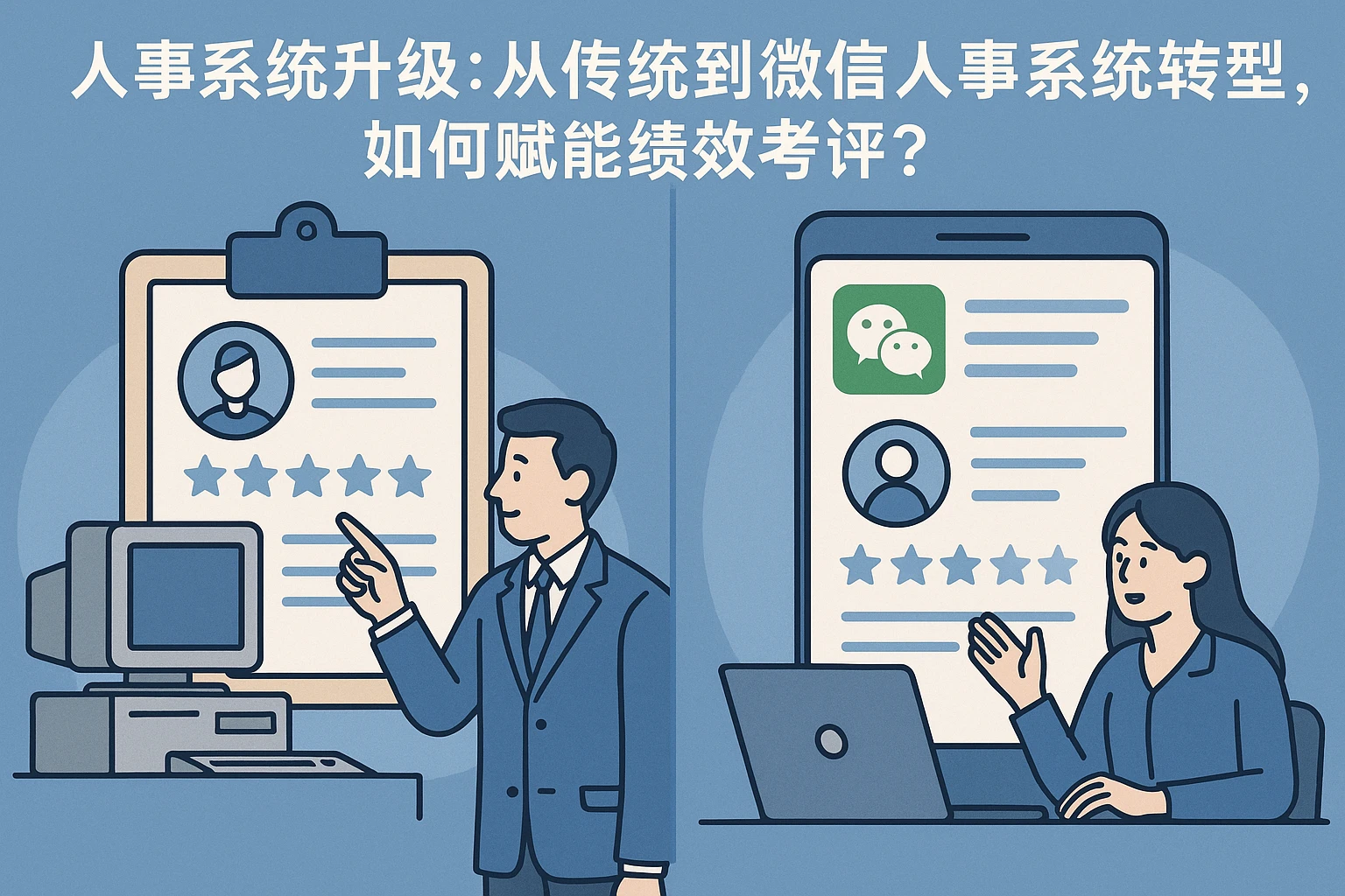 人事系统升级：从传统到微信人事系统的转型，如何赋能绩效考评？