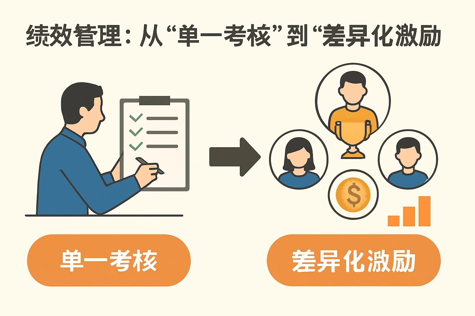 2. 绩效管理:从“单一考核”到“差异化激励”