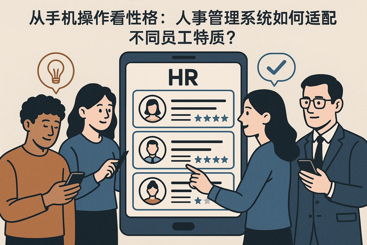 从手机操作看性格:人事管理系统如何适配不同员工特质?