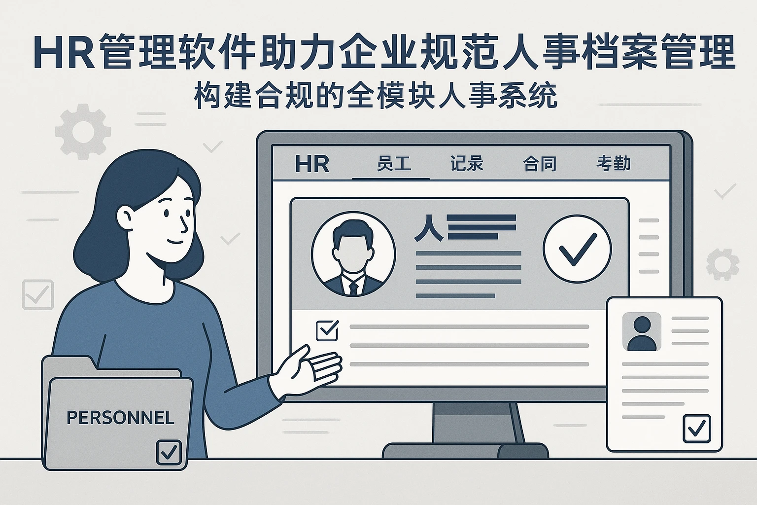 HR管理软件助力企业规范人事档案管理系统,构建合规的全模块人事系统