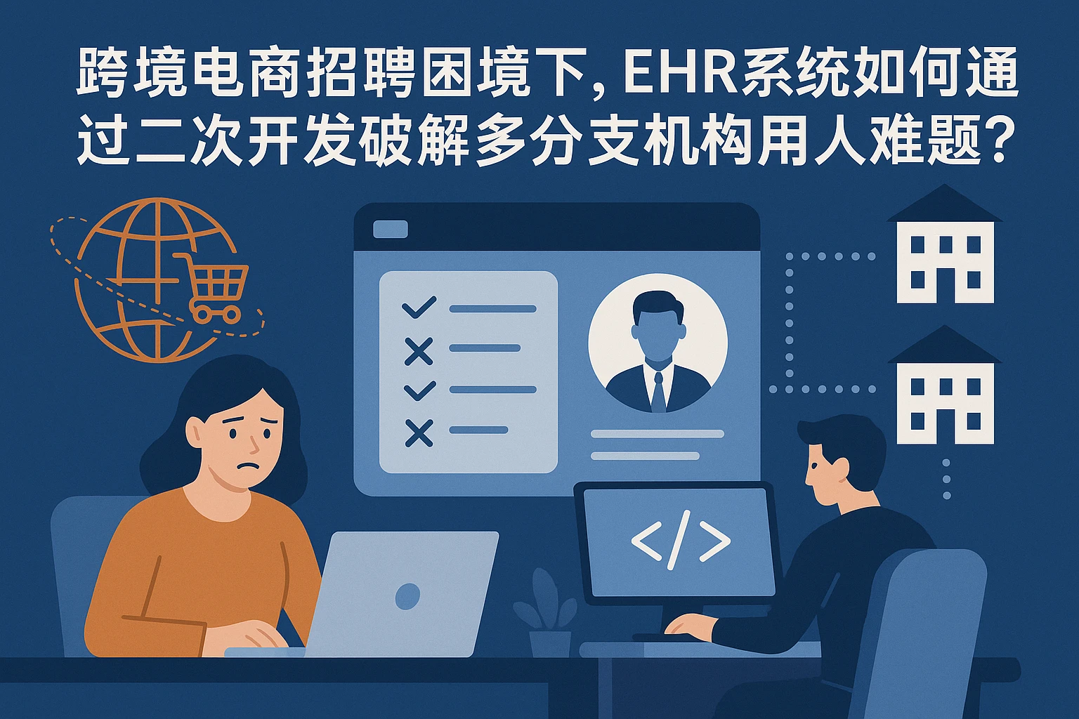 跨境电商招聘困境下,EHR系统如何通过二次开发破解多分支机构用人难题?