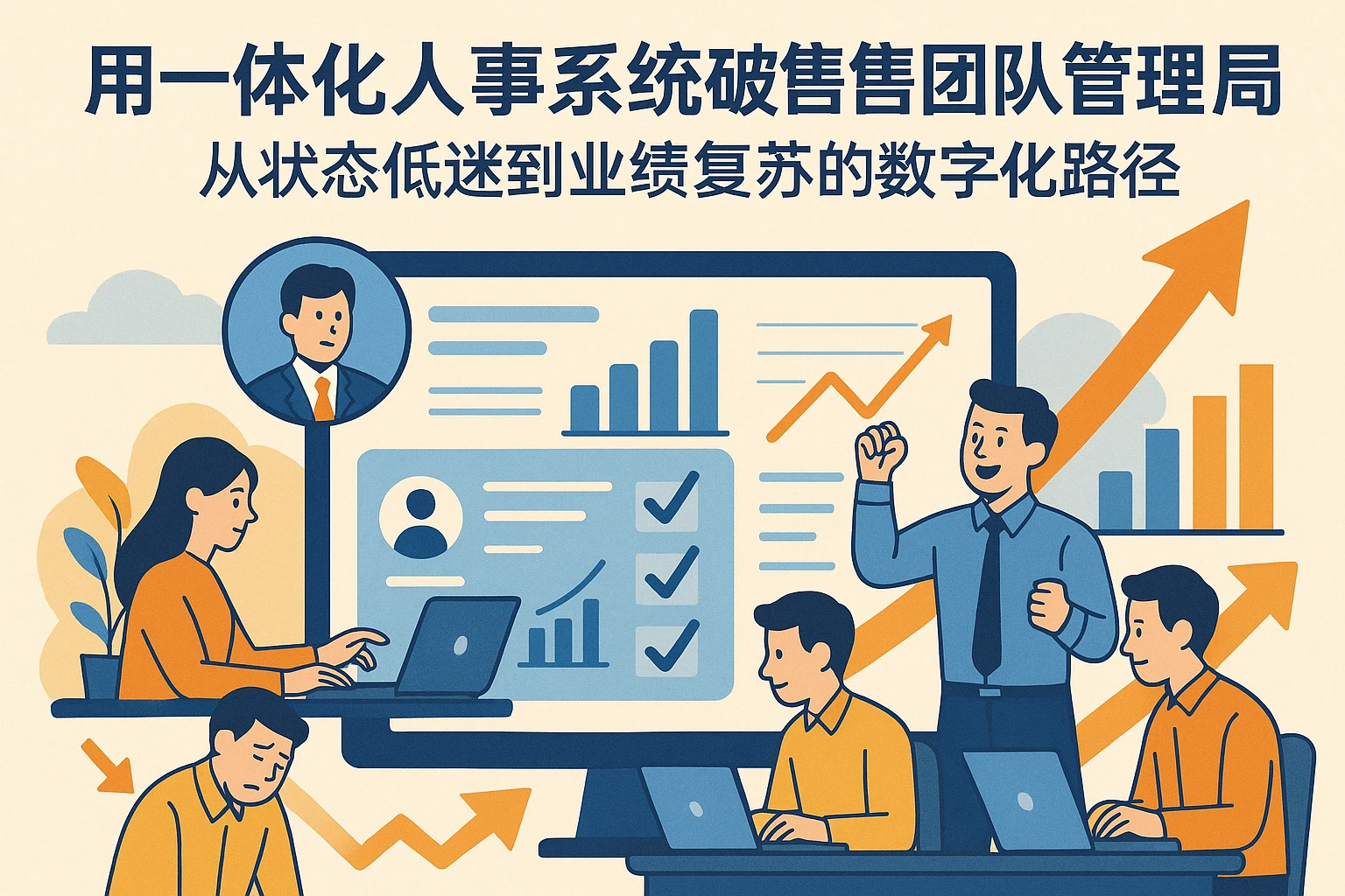 用一体化人事系统破解销售团队管理困局：从状态低迷到业绩复苏的数字化路径