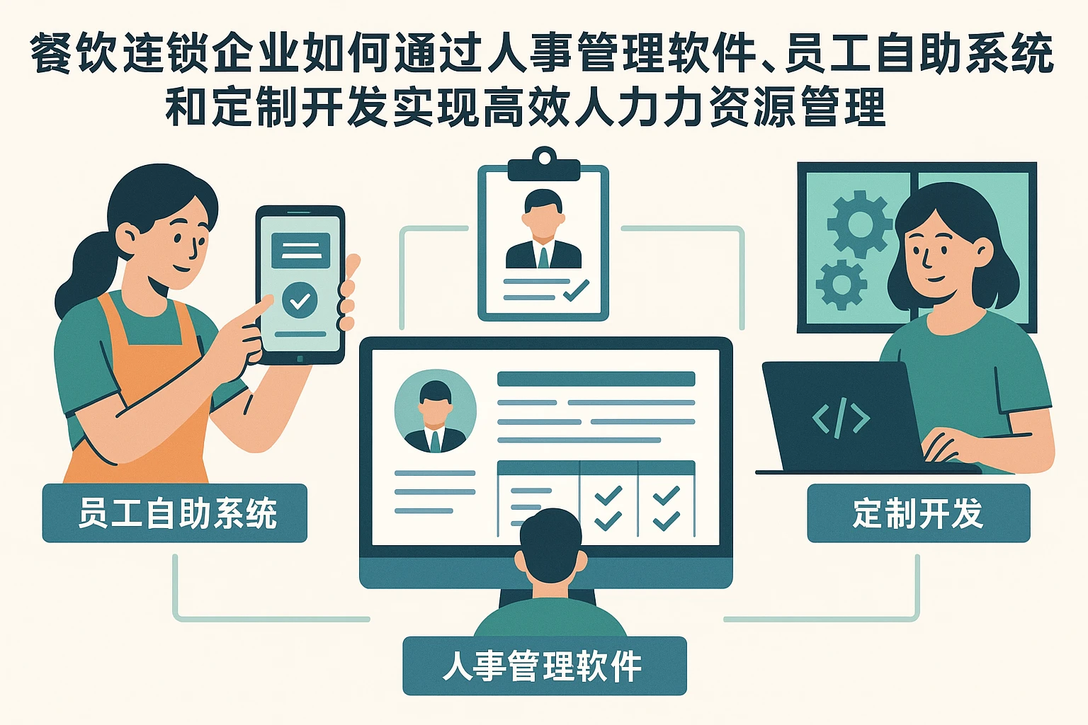 餐饮连锁企业如何通过人事管理软件、员工自助系统和定制开发实现高效人力资源管理