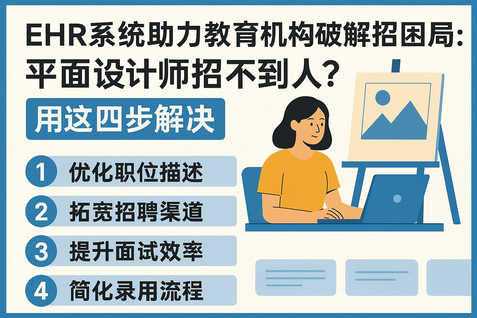 ehr系统助力教育机构破解招聘困局：平面设计师招不到人？用这四步解决