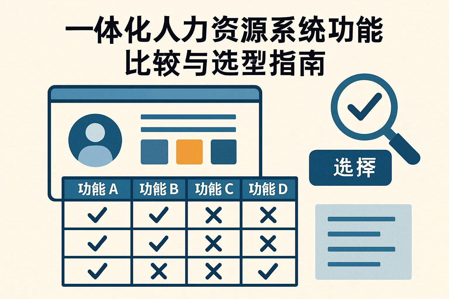一体化人力资源系统功能比较与选型指南