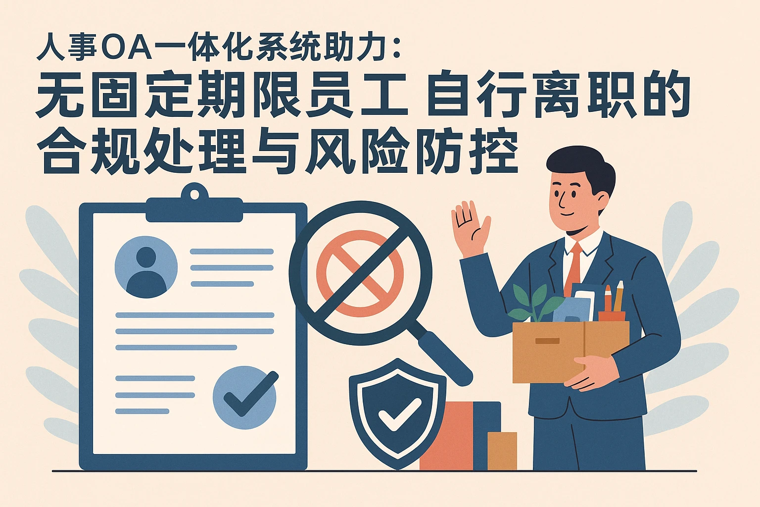 人事OA一体化系统助力：无固定期限员工自行离职的合规处理与风险防控
