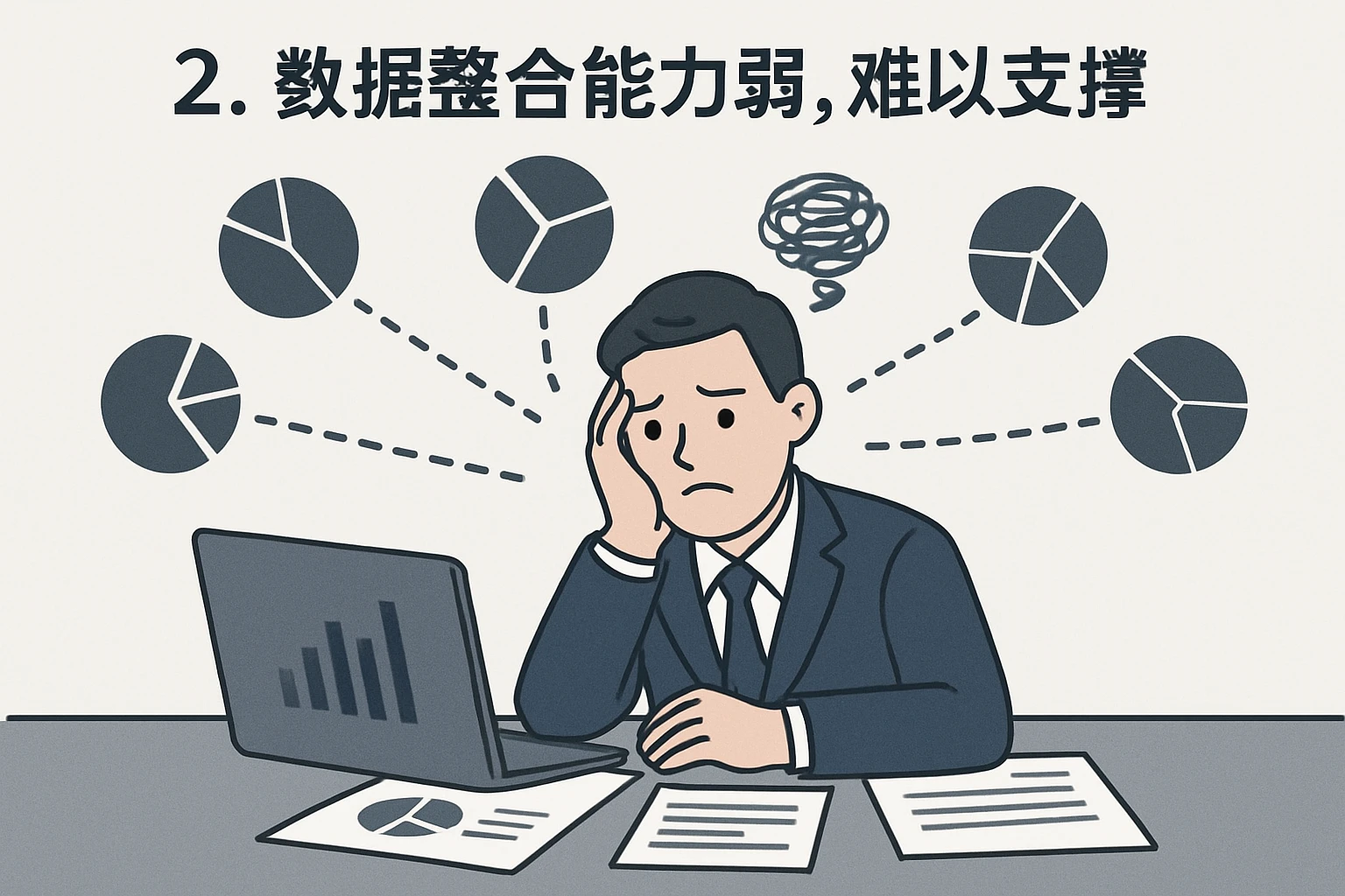 2. 数据整合能力弱,难以支撑决策