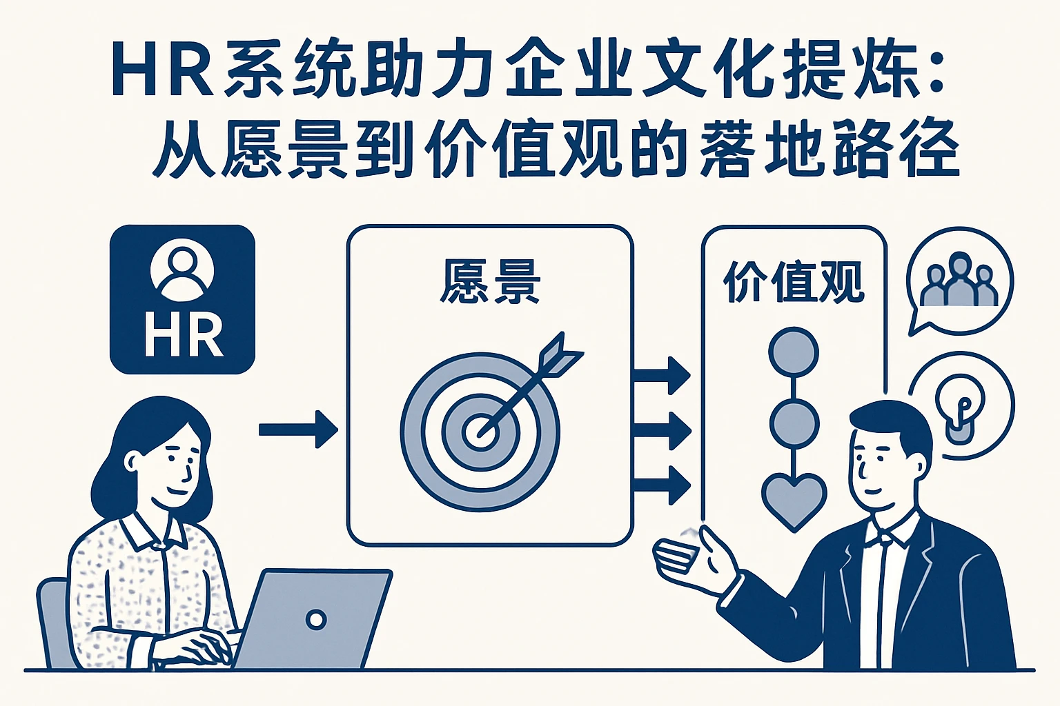 HR系统助力企业文化提炼:从愿景到价值观的落地路径