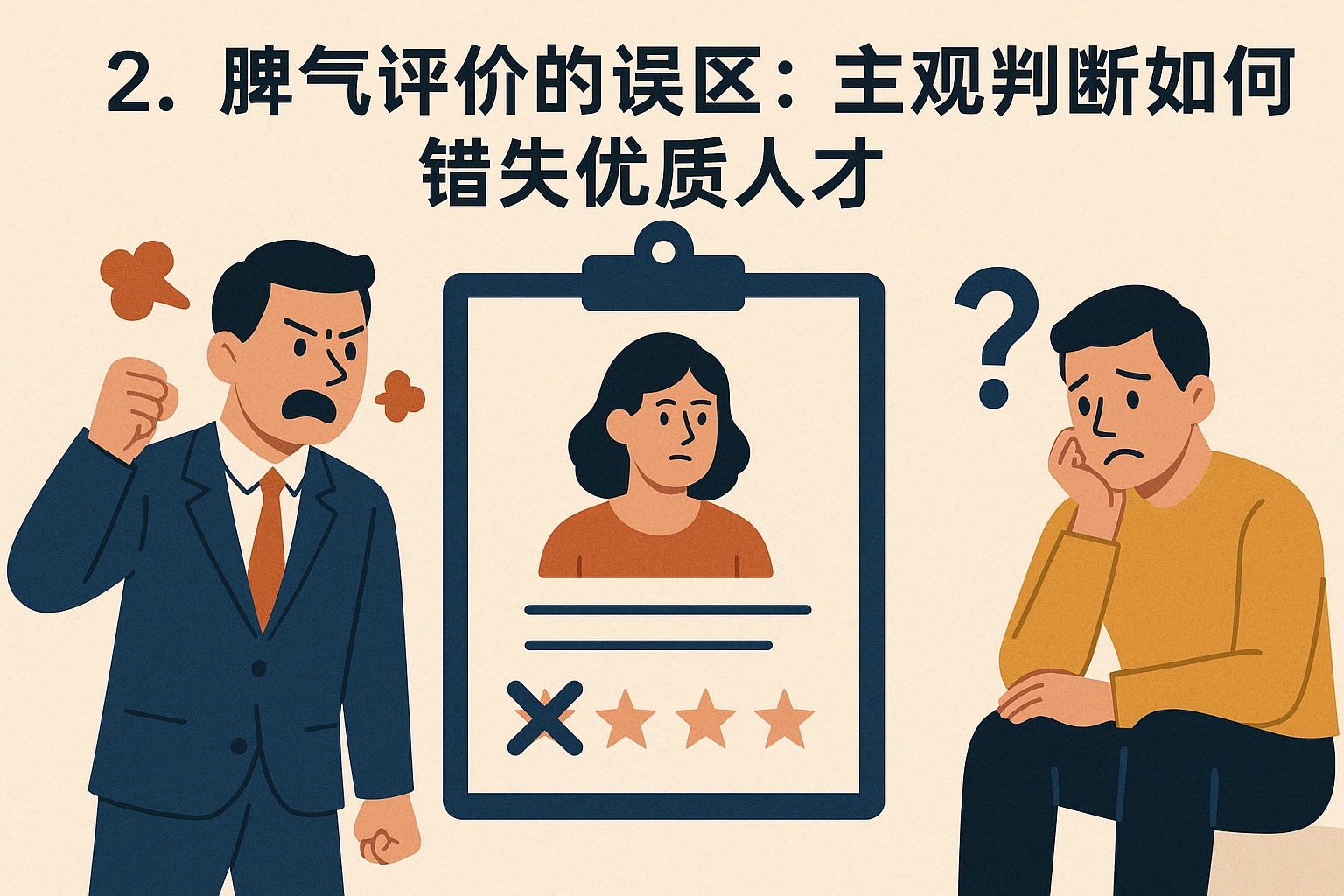 2. 脾气评价的误区:主观判断如何错失优质人才