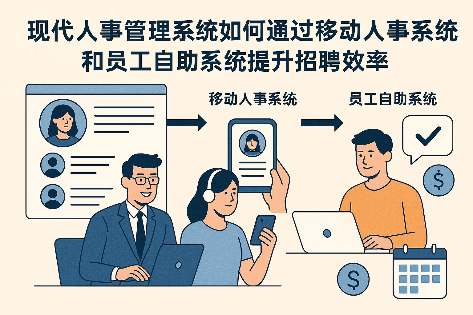 现代人事管理系统如何通过移动人事系统和员工自助系统提升招聘效率