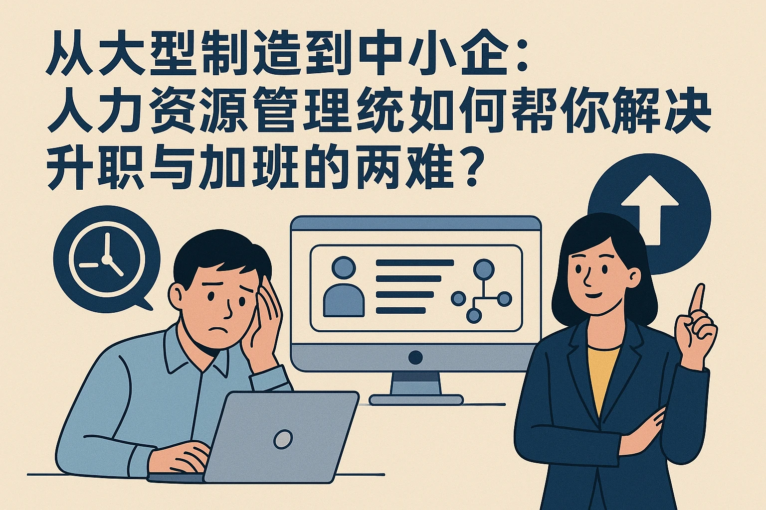 从大型制造到中小企:人力资源管理系统如何帮你解决升职与加班的两难?