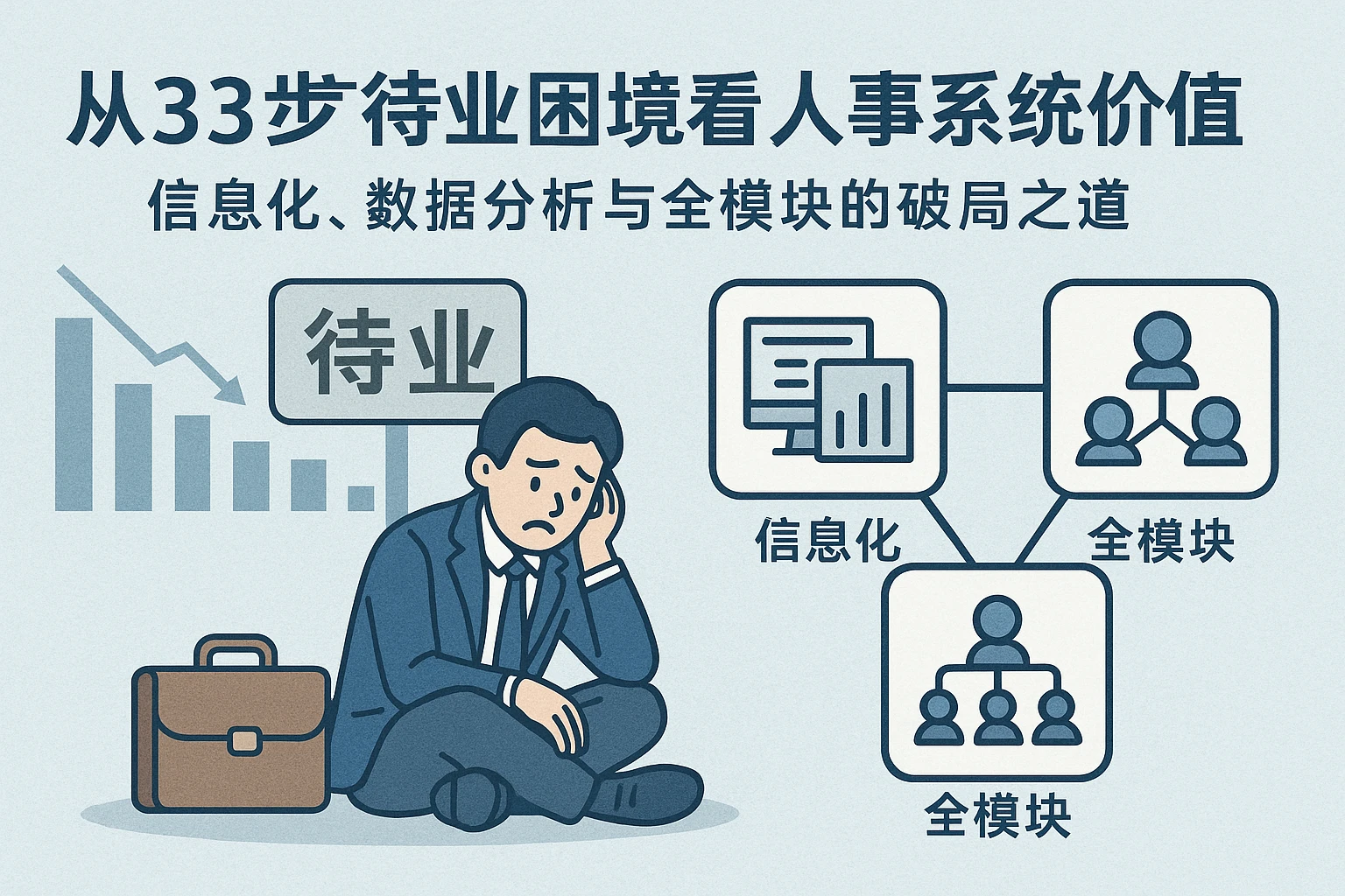 从33岁待业困境看人事系统价值：信息化、数据分析与全模块的破局之道