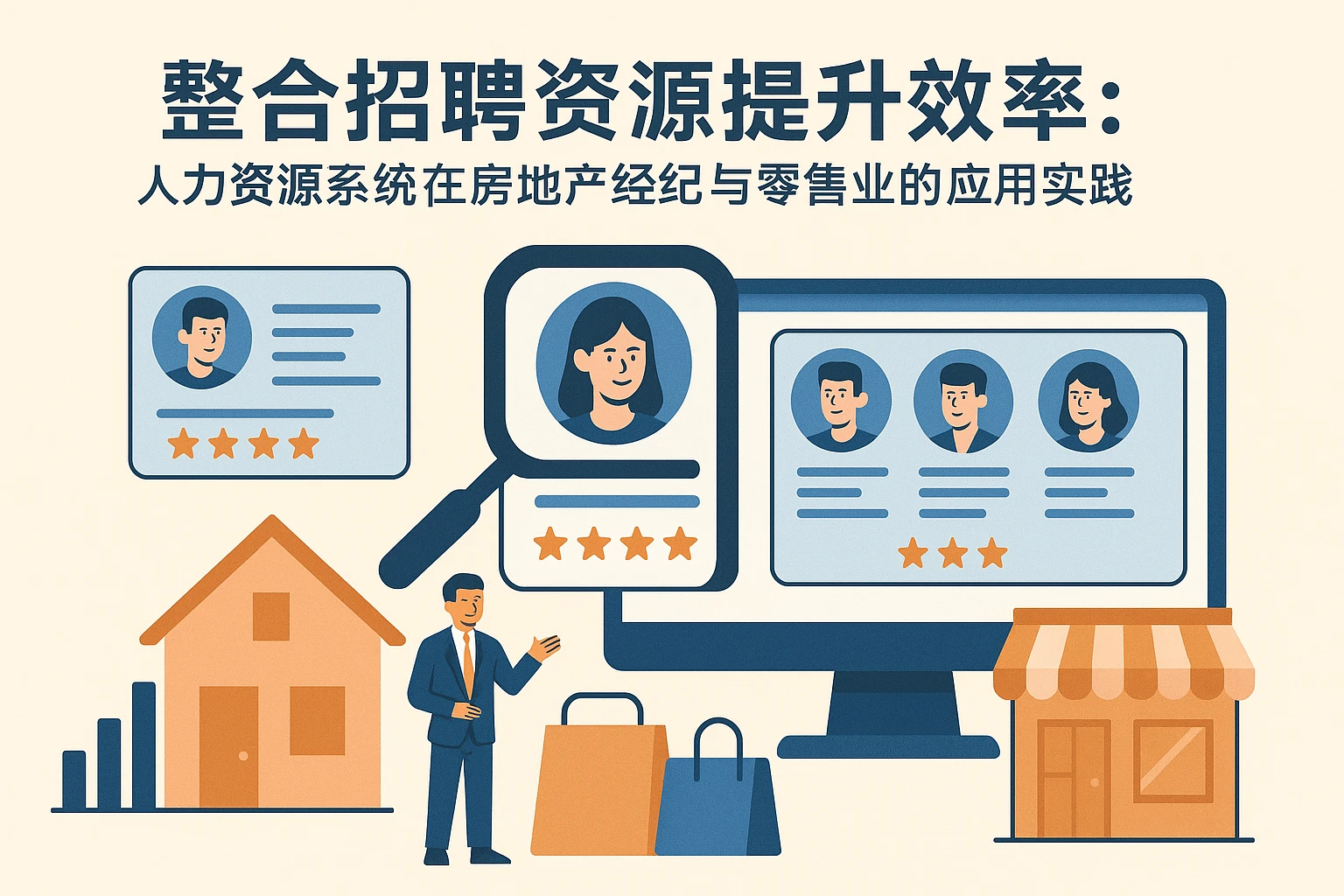 整合招聘资源提升效率：人力资源系统在房地产经纪与零售业的应用实践
