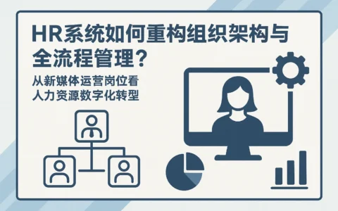 HR系统如何重构组织架构与全流程管理？从新媒体运营岗位看人力资源数字化转型