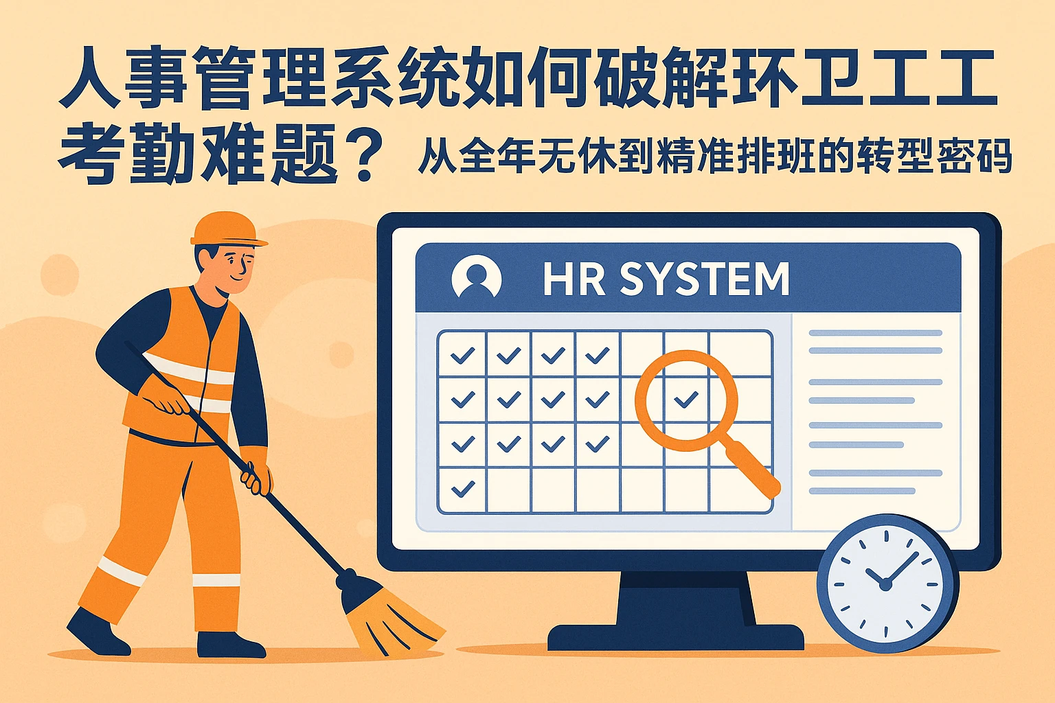 人事管理系统如何破解环卫工考勤难题?从全年无休到精准排班的转型密码