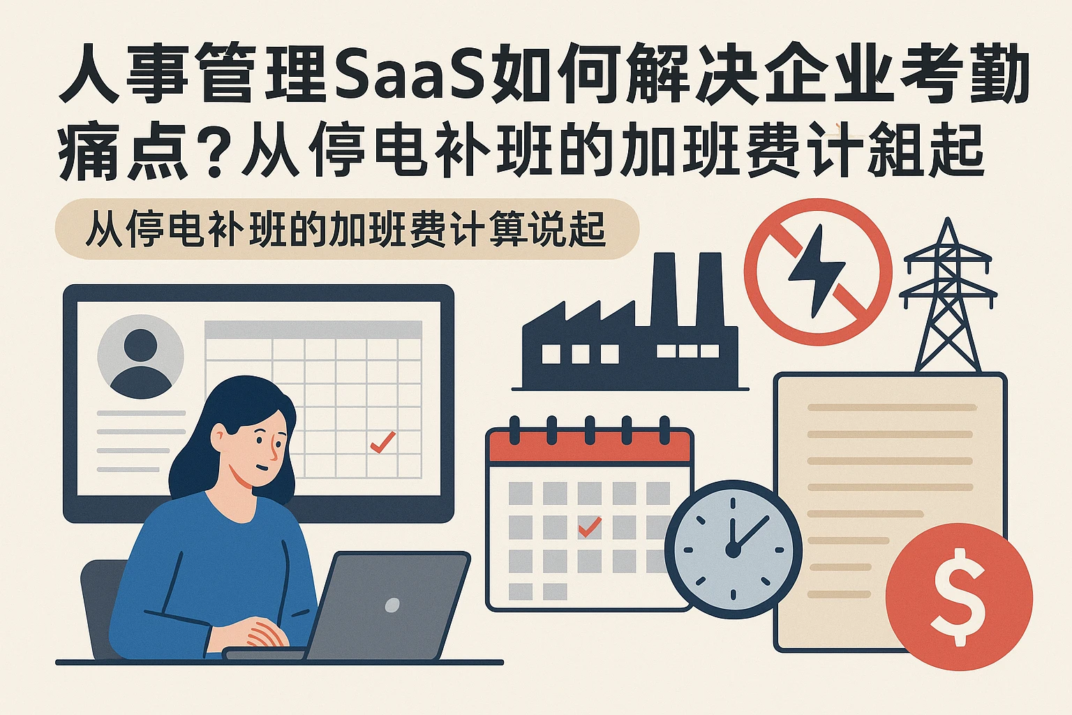 人事管理SaaS如何解决企业考勤痛点?从停电补班的加班费计算说起