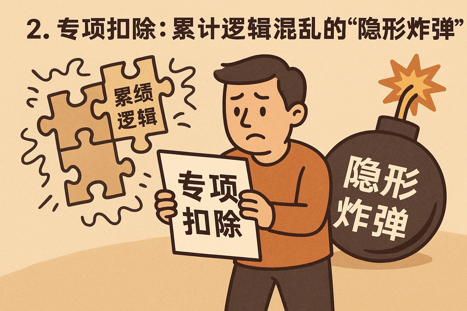 2. 专项扣除：累计逻辑混乱的“隐形炸弹”