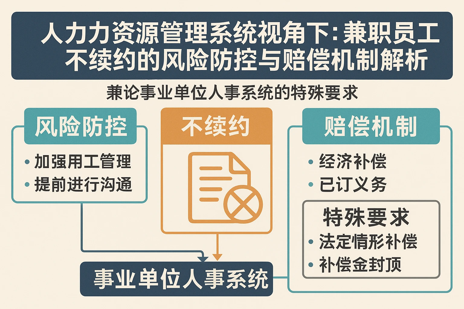 人力资源管理系统视角下:兼职员工不续约的风险防控与赔偿机制解析——兼论事业单位人事系统的特殊要求