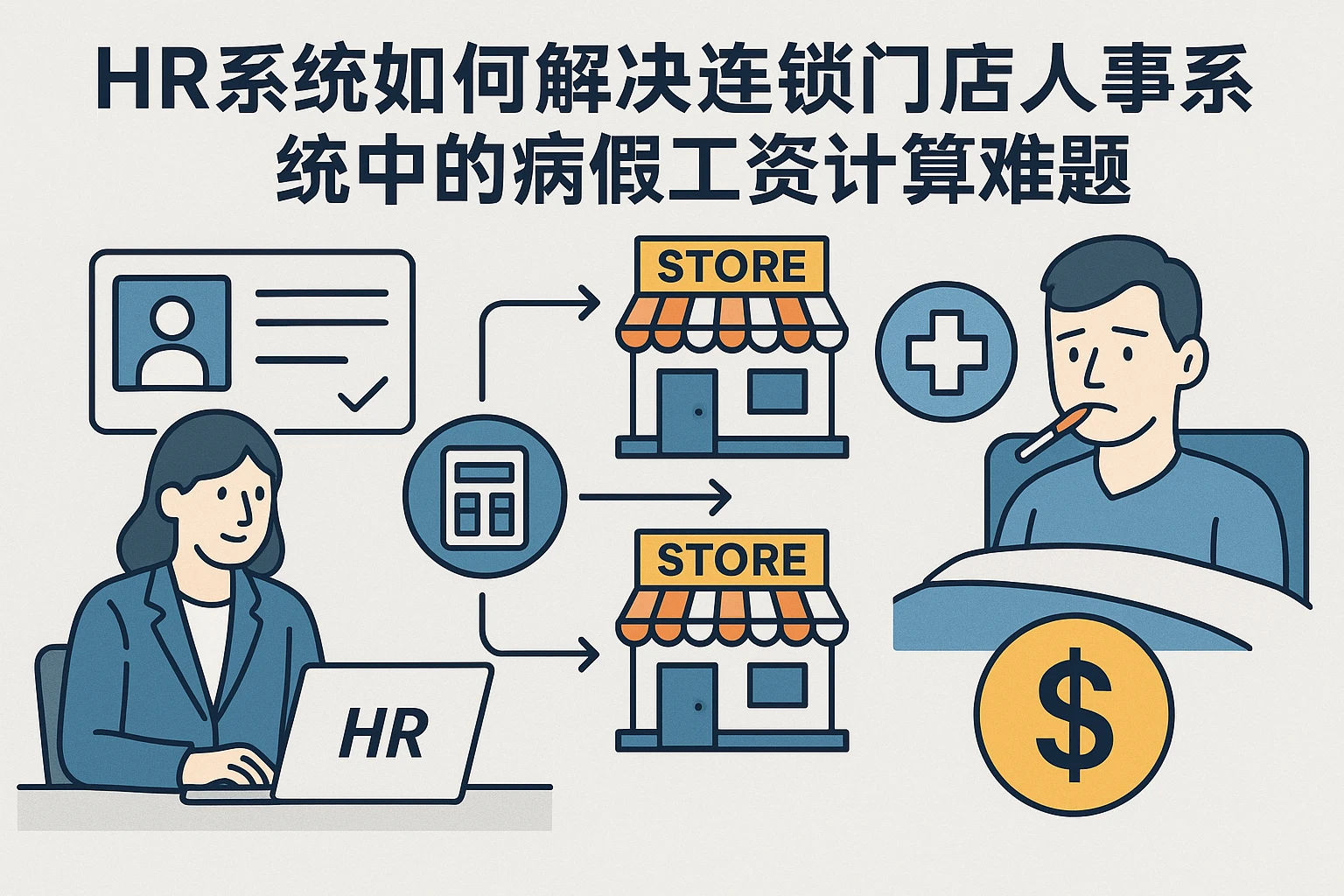 HR系统如何解决连锁门店人事系统中的病假工资计算难题