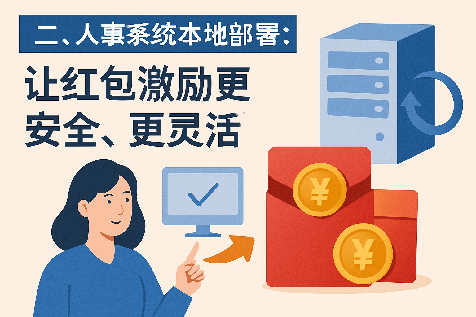 二、人事系统本地部署:让红包激励更安全、更灵活