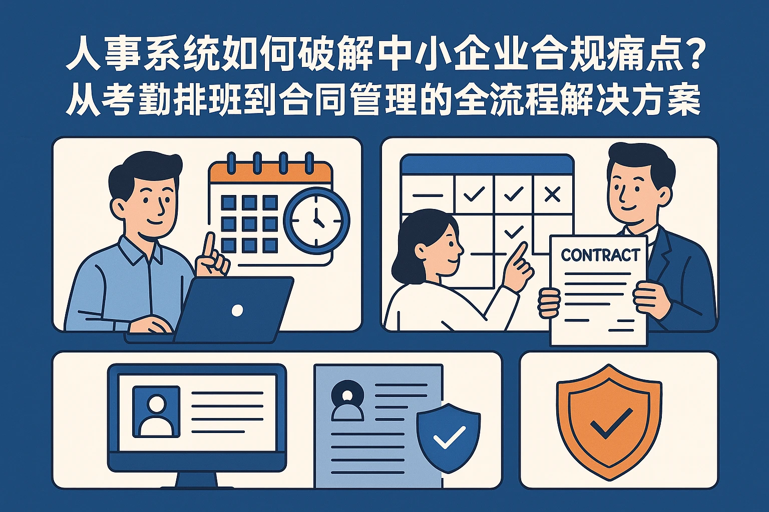 人事系统如何破解中小企业合规痛点？从考勤排班到合同管理的全流程解决方案