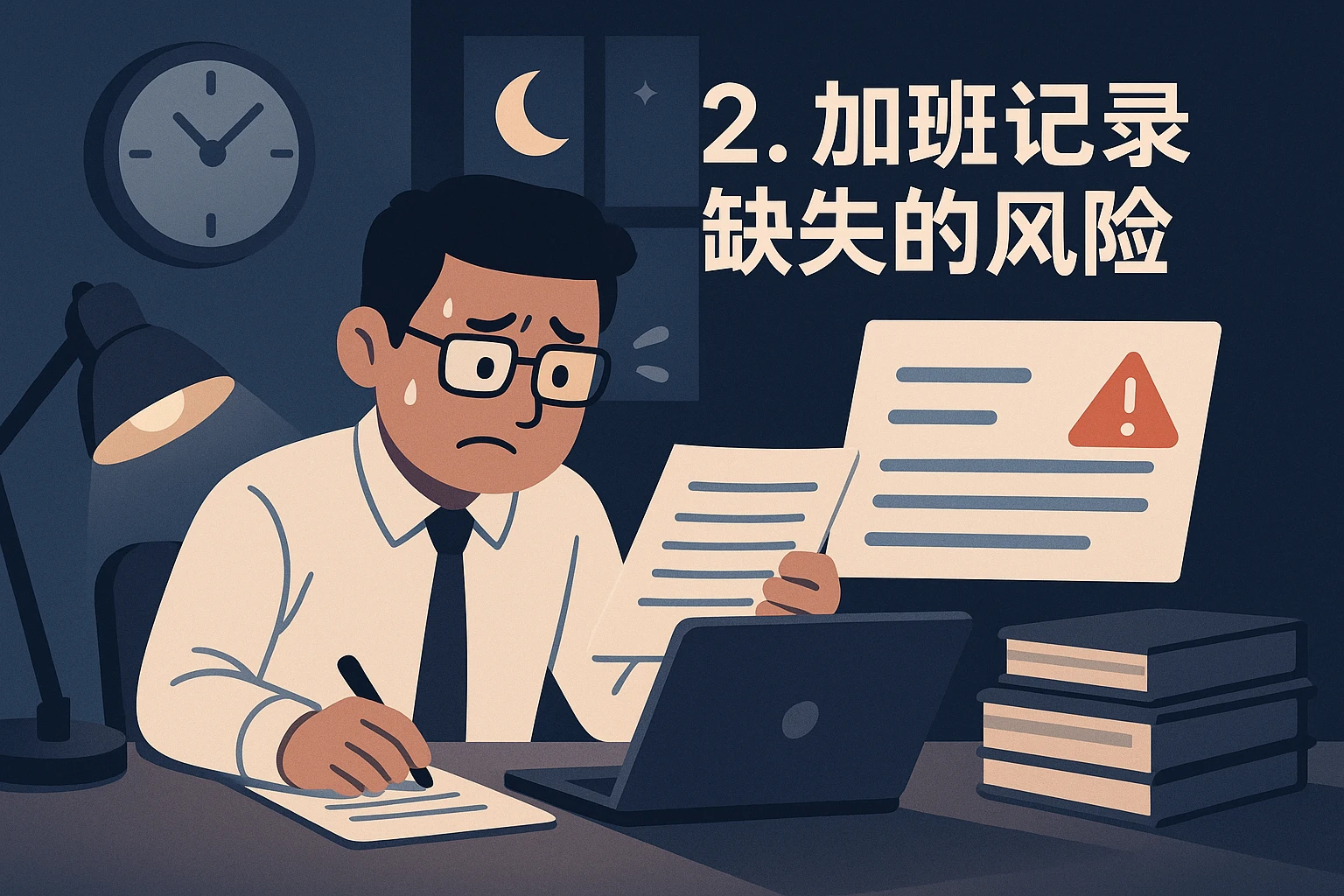 2. 加班记录缺失的风险