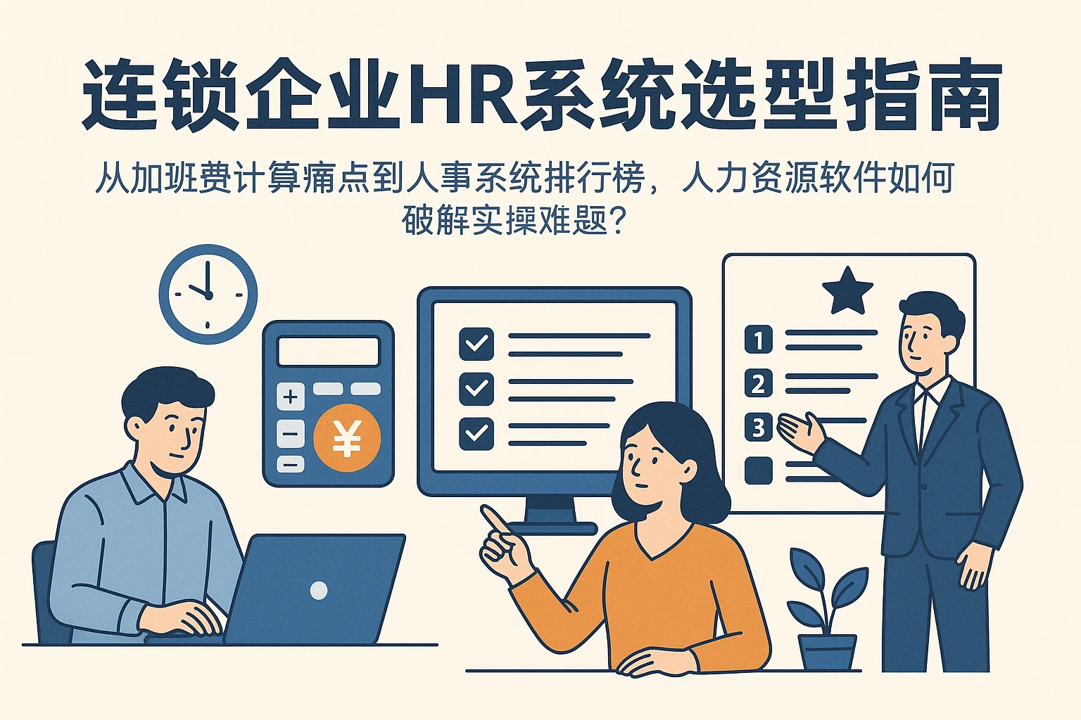 连锁企业HR系统选型指南:从加班费计算痛点到人事系统排行榜,人力资源软件如何破解实操难题?