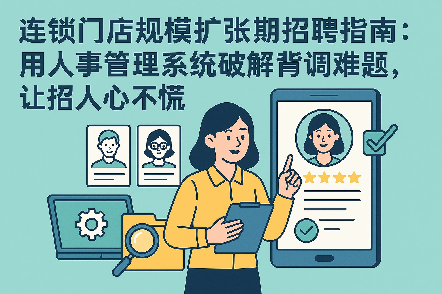 连锁门店规模扩张期招聘指南：用人事管理系统破解背调难题，让招人心不慌