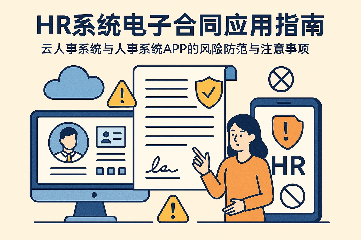 HR系统电子合同应用指南:云人事系统与人事系统APP的风险防范与注意事项