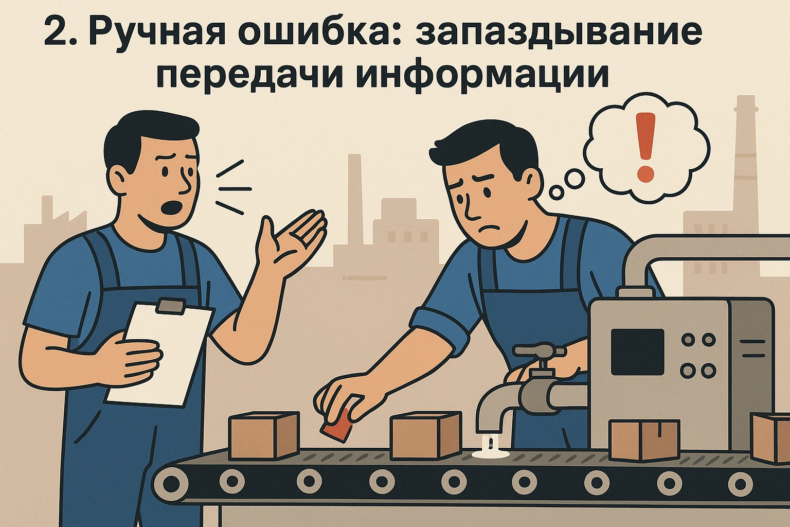 2. 手工操作失误：信息传递的滞后性