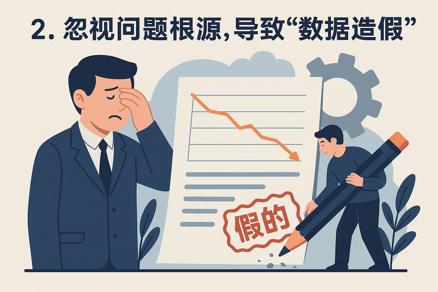 2. 忽视问题根源,导致“数据造假”