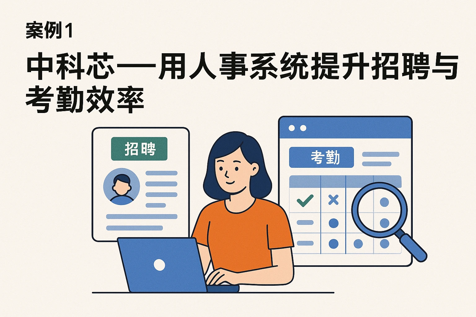 案例1：中科芯——用人事系统提升招聘与考勤效率